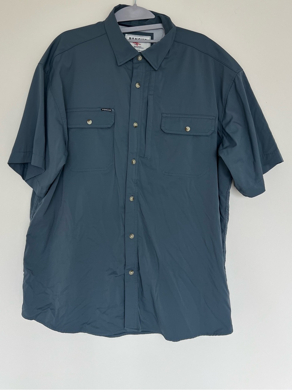 Men's Short-Sleeve Button-Down Shirt - Slate Teal